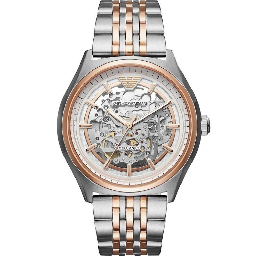 New Emporio Armani Men's Meccanico Skeleton Dial Automatic Luxury Watch AR60002 - Picture 3 of 16